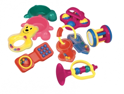 Комплект бебешки дрънкалки, Battat, 8 броя