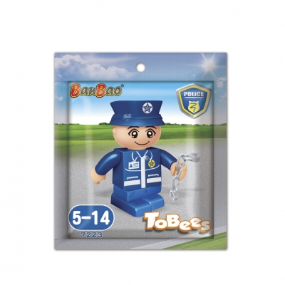 Конструктор, BanBao, Мини фигурка, Полицай, 4 см