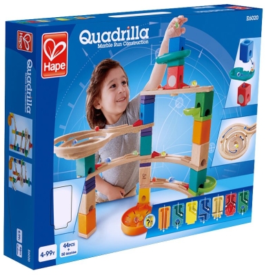 Комплект дървена писта, Hape, Quadrilla, Катерачът, 44 части