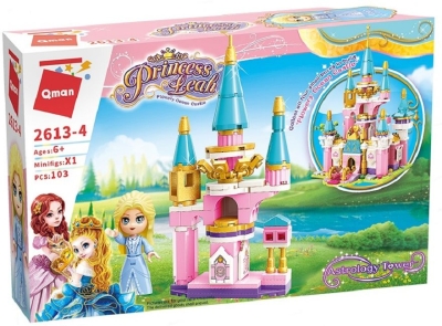 Конструктор, Qman, Princess Leah, Цветен океански замък, Астрологична кула, 103 части