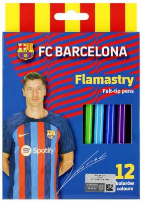Комплект флумастери, Astra, FC Barcelona, 12 цвята