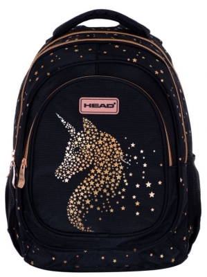 Ученическа раница, Head, Златен Еднорог, 39 х 28 х 15 см