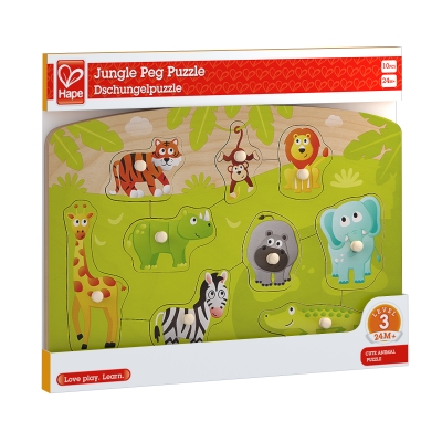 Дървен пъзел, Hape, Диви животни, 10 части