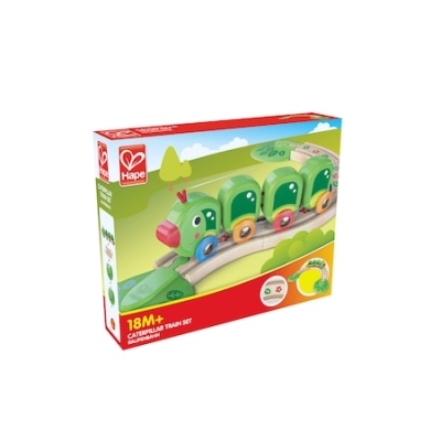 Дървен комплект, Hape, Влакче гъсеничка