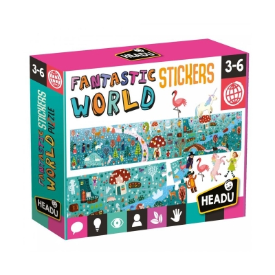 Пъзел -  приказен свят със стикери