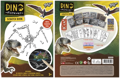 Творчески комплект, Totum, Скречбук динозаври