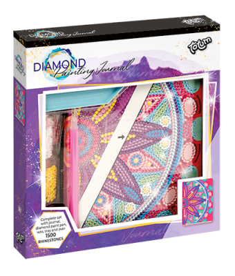 Творчески комплект, Totum, Декорирай сам, Тетрадка с диаманти Цветя, средна