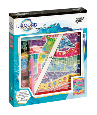 Творчески комплект, Totum, Декорирай сам, Тетрадка с диаманти Делфин, голяма