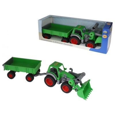 Трактор с гребло и ремарке - 37770