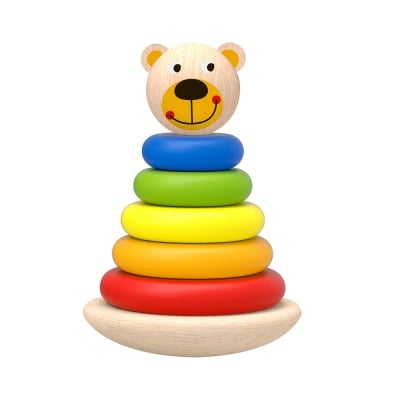 Дървени бебешки рингове Bear TKF004