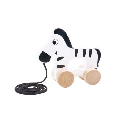Дървена играчка за дърпане Zebra TKC263