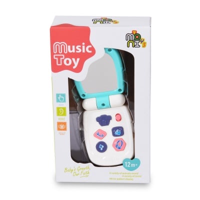 Бебешки музикален телефон с капаче Green K999-95B