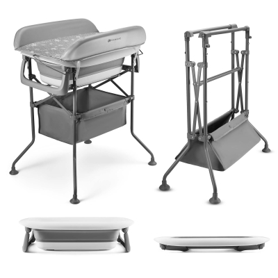 Kinderkraft Bubbly бебешка вана със стойка и повивалник 2в1