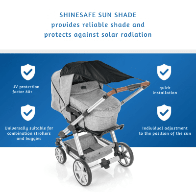 84291 Reer ShineSafe сенник за бебешка количка, черен