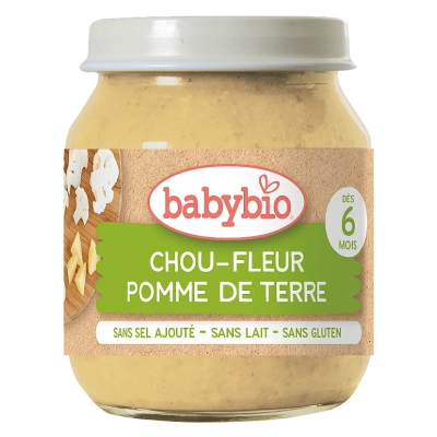 Babybio Био Зеленчуково пюре с Карфиол и Картофи 6м. 130г
