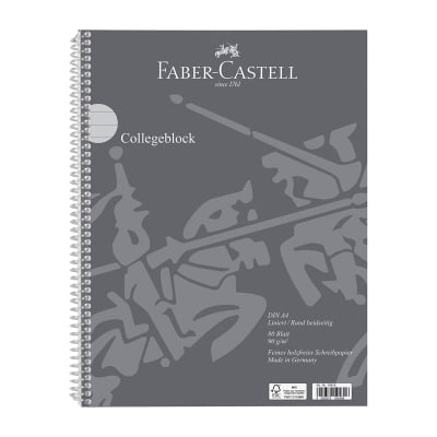 Faber-Castell Пад, А4, офсетова хартия, спирала, на редове, 80 листа