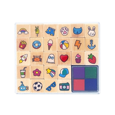 Grafix Печати, дървени, 26 броя, асорти, опаковка 24