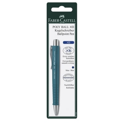 Faber-Castell Химикалка Poly Ball XB, цветове асорти, в блистер