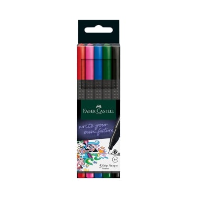 Faber-Castell Grip Тънкописец, 0.4 mm, 5 цвята