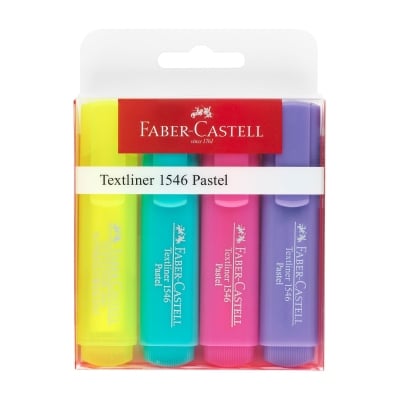 Faber-Castell Текст маркер 1546, пастел, 4 цвята