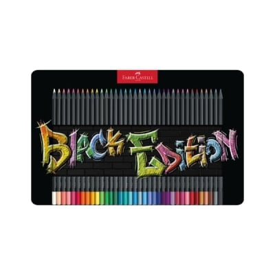 Faber-Castell Моливи Black Edition, 36 цвята, в метална кутия