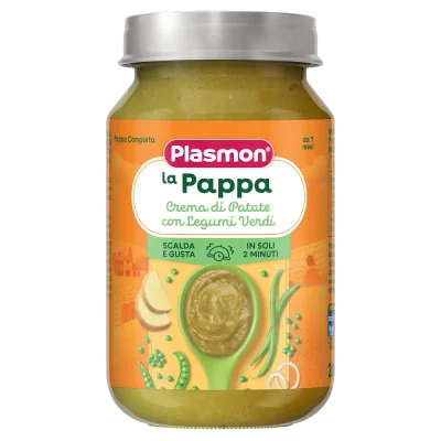 PLASMON Пюре Грах, зелен фасул и картофено пюре 7м. 200г