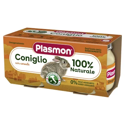 PLASMON Хомогенизирано заешко месо 6м. 2х80г