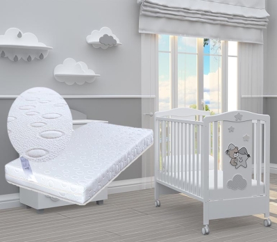 Бебешко креватче Polvere di Stelle grigio+ ПОДАРЪК матрак Primavera Baby Luxe