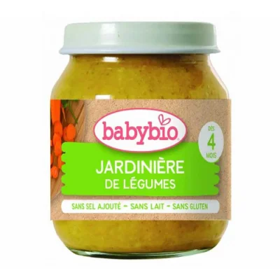 Babybio Био Зеленчуково пюре Градински зеленчуци 4м. 130г