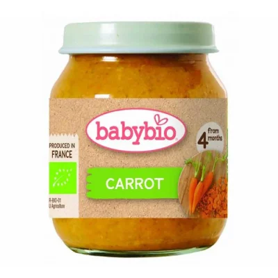 Babybio Био Зеленчуково пюре Моркови 4м. 130г