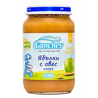 GANCHEV Ябълки с овес 4м. 190г