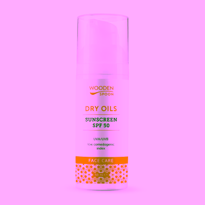 Органичен сертифициран слънцезащитен лосион за лице „Сухи масла“ SPF 50 -50 мл