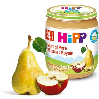HiPP БИО Круши с ябълки 4м. 125г