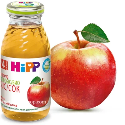 HiPP БИО Сок от ябълка 4м. 200ml