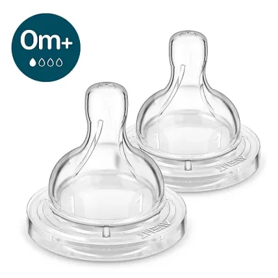 Комплект от 2 бр. Биберони Anti-colic със сила на потока 1, 0м+, Philips AVENT SCY761/02