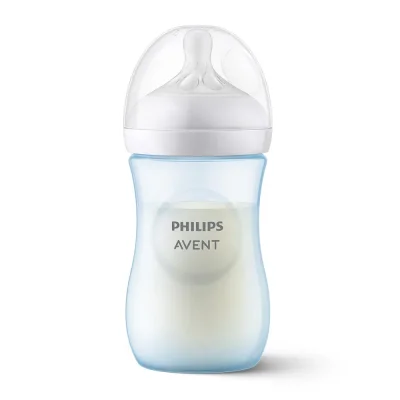 Шише за хранене Natural Response 260 мл с биберон без протичане Natural Response със среден поток, Philips AVENT SCY903/21