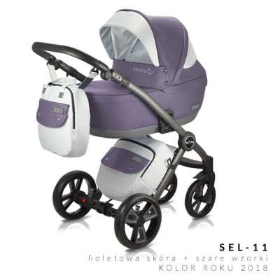 Milu Kids-Бебешка количка 2в1 Sesto Pastel цвят:11