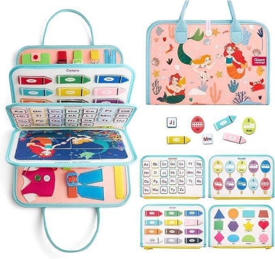 Монтесори играчка тип чанта- Бизиборд 356481