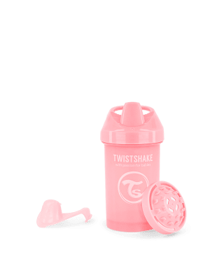 Чаша за прохождащи Twistshake 300 мл 8+ м Pastel Pink