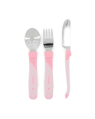 Детски прибори Twistshake Неръждаема стомана 12+ м Pastel Pink