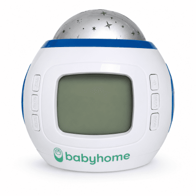 Babyhome Музикален прожектор „Звездно небе“ с часовник, календар и термометър