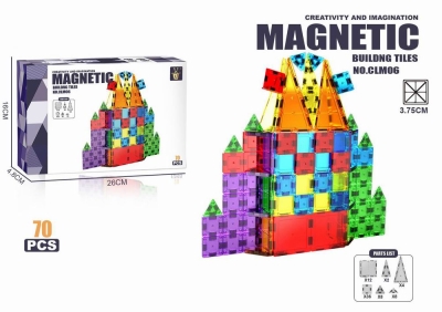 Детски магнитен конструктор Magnetic Building Tiles (70 части)