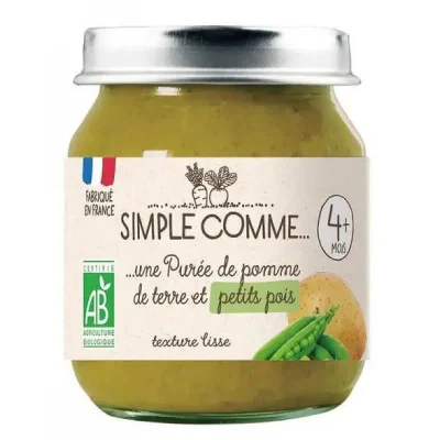 Simple Comme БИО Пюре Картофи и зелен грах 4м. 125г