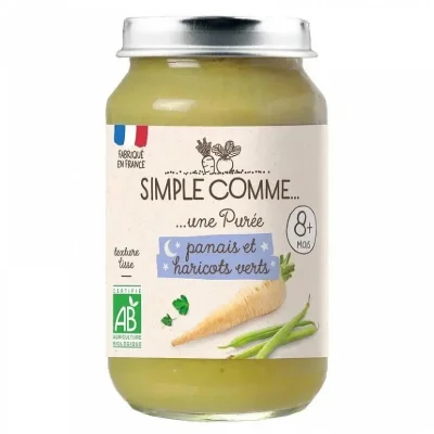Simple Comme БИО Пюре Пащърнак, картоф и зелен фасул 8м. 200г