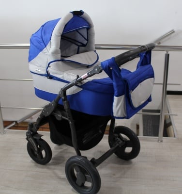 Adbor-Бебешка количка 2в1 Zipp цвят:светло сив/син