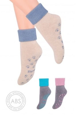 Steven-детски чорапи с антихлъзгащи лапички 155