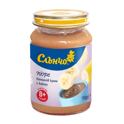Слънчо Бананов крем с какао 8м. 190г