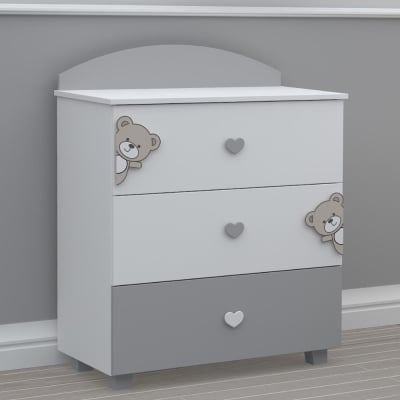 Bambino Casa-скрин Tre Orsetti grigio-сиво сърце