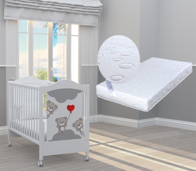 Бебешко креватче Tre Orsetti rosso+ ПОДАРЪК матрак Primavera Baby Luxe
