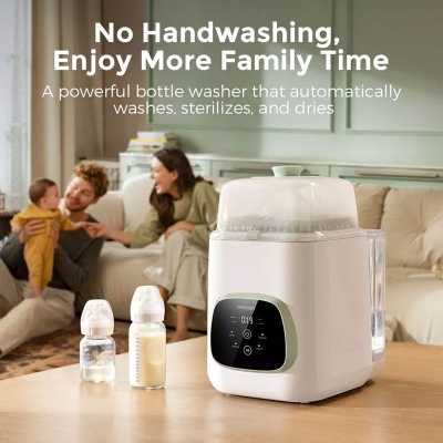 Уред за миене на бебешки шишета и съдове и стерилизатор 2 в 1 Momcozy KleanPal Pro